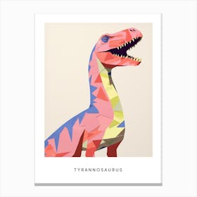 Nursery Dinosaur Art Tyrannosaurus 3 Poster Canvas Print