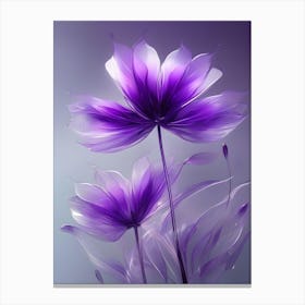 Purple Flowers Canvas Art Canvas Print