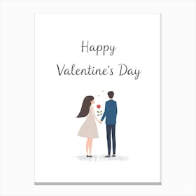 Happy Valentine'S Day Couple 3 Canvas Print