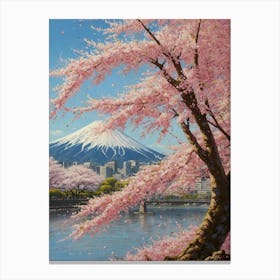 Cherry Blossoms In Fuji 1 Canvas Print