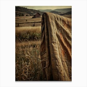 Blanket In The Field Canvas Print