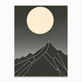 Moon Over Mountains 1 Canvas Print