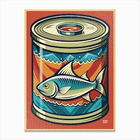 Retro Sardines Canvas Print