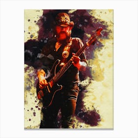 Smudge Lemmy Kilmister Motorhead In Uk Live Concert Tour Canvas Print