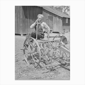 Fsa (Farm Security Administration) Client, Former Sharecropper, With Cultivator, Southeast Missouri Farms Canvas Print