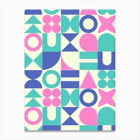 Pop Art Mid Century Retro Geometric Shapes Canvas Print