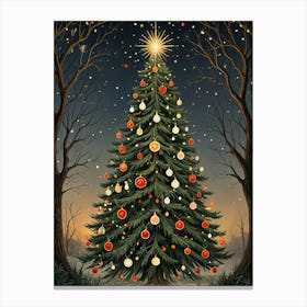 Christmas Tree In The Woods 1 Canvas Print