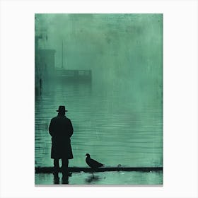 Man And A Bird Canvas Print