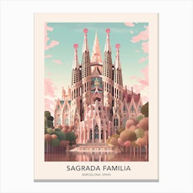 The Sagrada Familia Barcelona Spain 2 Travel Poster Canvas Print