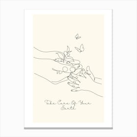 Care Of Your Earth Kids and Nursery Canvas Print