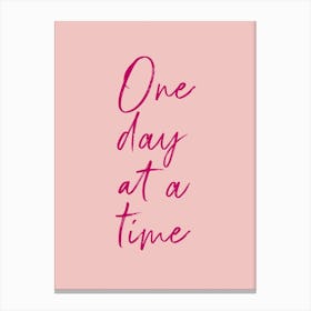 One Day At A Time - Peach Canvas Print