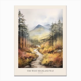 The West Highland Way Scotland Uk Trail Poster Canvas Print