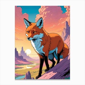 Fox In The Desert Canvas Print