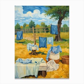 Laundry On The Line Canvas Print