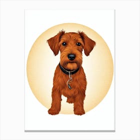 Irish Terrier Illustration dog Canvas Print