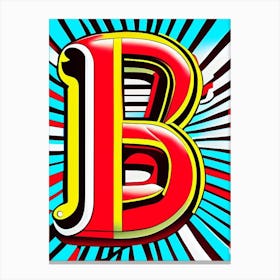 B, Letter, Alphabet Comic 9 Canvas Print