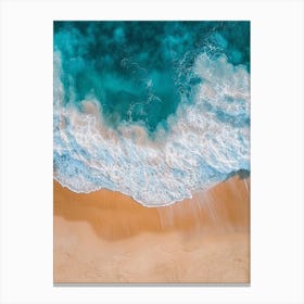 Aerial View Of The Beach 13 Canvas Print