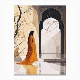 Arabian Woman In A Robe Canvas Print