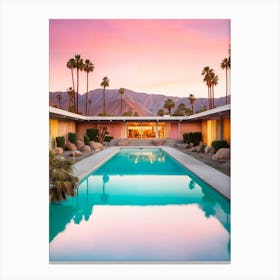 California Dreaming - Mid-Century Pool Canvas Print