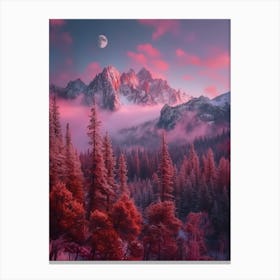 Mountain Landscape At Sunset Canvas Print