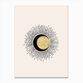 Minimal Sun (Mid-Century) Canvas Print