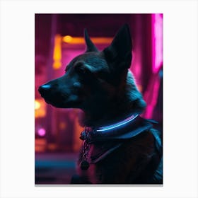 Neon Dog 5 Canvas Print