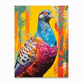 Colourful Bird Painting Grouse 2 Canvas Print