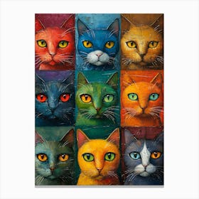 Cat Faces 1 Canvas Print