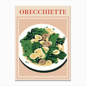 Orecchiette Italian Pasta Poster Canvas Print
