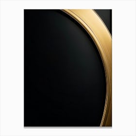 Bright Gold Metallic Border Encompassing A Frame Smooth Texture Contrasts Against Dark Background (7) Canvas Print