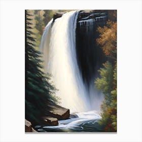 Albion Falls, Canada Peaceful Oil Art 1 Canvas Print