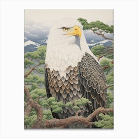 Ohara Koson Inspired Bird Painting Eagle 2 Canvas Print