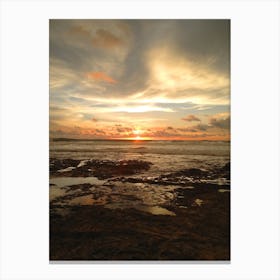 Sunset on Beach in Costa Rica Canvas Print