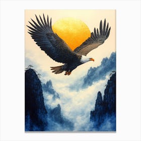 Eagle In Flight 3 Canvas Print