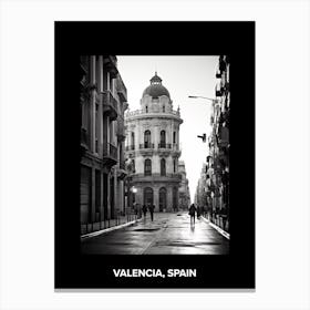 Poster Of Valencia, Spain, Mediterranean Black And White Photography Analogue 6 Canvas Print