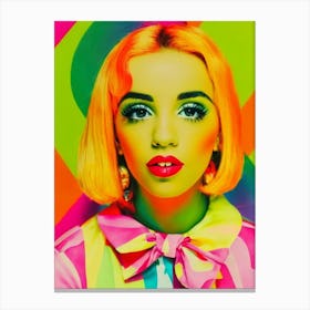 Melanie Martinez Colourful Pop Art Canvas Print