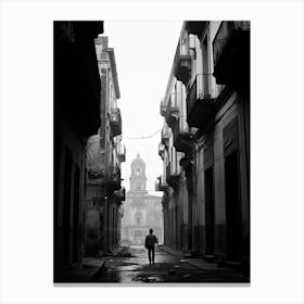 Catania, Italy,  Black And White Analogue Photography  4 Canvas Print