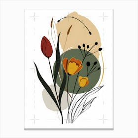 Abstract Flowers Canvas Print