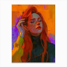 Girl With Red Hair 7 Canvas Print