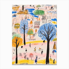 Canberra, Dreamy Storybook Illustration 2 Canvas Print