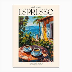 Cagliari Espresso Made In Italy 3 Poster Canvas Print