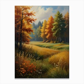 Autumn In The Meadow Canvas Print