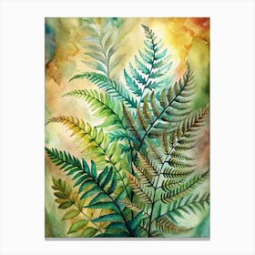 Hand Painted Fern Artwork Fern Dreams Canvas Print