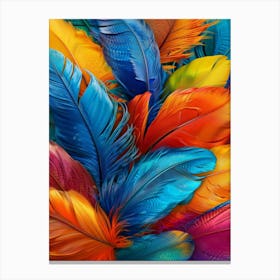 Colorful Feathers 12 Canvas Print