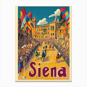 Aihrgdesign A 1970s Inspired Travel Poster For Siena Depictin Dcaf254f 9ce0 4318 A45c 18e036c2a75b 3 Canvas Print