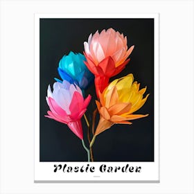 Bright Inflatable Flowers Poster Protea 2 Canvas Print