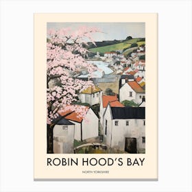 Robin Hood S Bay (North Yorkshire) Painting 2 Travel Poster Canvas Print