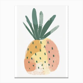 Pineapples Close Up Illustration 4 Canvas Print