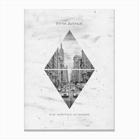 New York City Fifth Avenue Coordinates Canvas Print