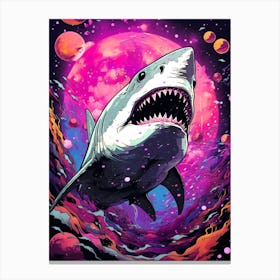 Shark In Space 1 Canvas Print